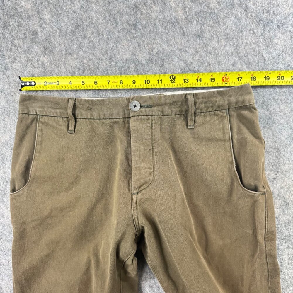 Levi’s Made And Crafted Mens Pants Sz 33 Khaki Chino Button Fly Preppy - Picture 6 of 14